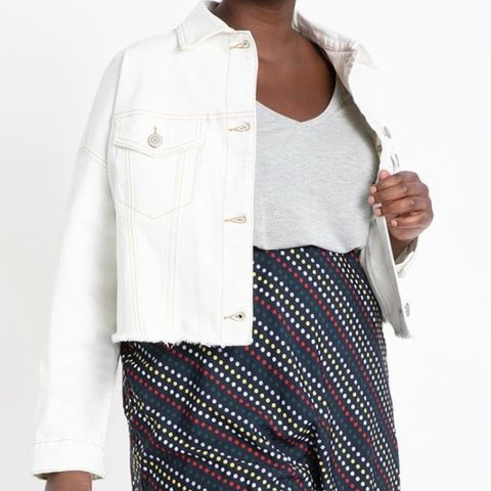 Eloquii Boyfriend Crop Denim Jacket